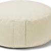 Meditation Cushion Set by renoo - Durable Comfortable Organic Cotton, Linen, Hemp - Modern Zafu Zabuton - Buckwheat Kapok Filled Floor Pillow Yoga Bolster in 15 Colors Washable Cover