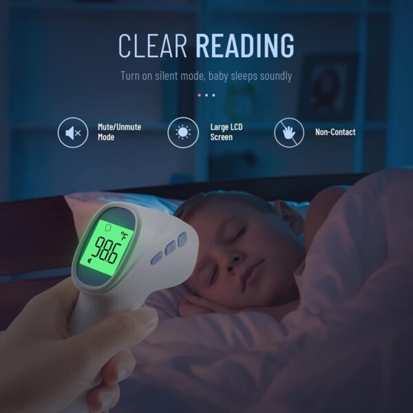 Forehead Thermometer for Adults and Kids, Digital Infrared Thermometer with Fever Alarm, FSA HSA Eligible, Fast Accurate Results, Easy to use