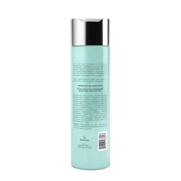 XMONDO Hair Hydraglow Hydrating Conditioner | Vegan Formula with Jojoba, Argan, and Moringa Oils to Lock In Moisture, Control Frizz, and Uncover Healthy Smooth Hair, 8 Fl Oz 1-Pack