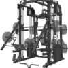 Commercial Smithmachine with Smithe Bar, Home Gym Station with Dual Weight Stacks, 4000LBS Power Cage Squat Rack with Lever Arm, Leg Press, LAT Pull Down, Cable Crossover for Full Body Training