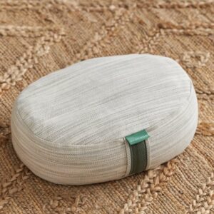 Avocado Organic Yoga Meditation Pillow, GOTS Certified Organic Cotton Cover, Natural Buckwheat Fill