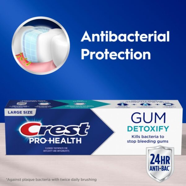 Crest Pro-Health Gum Detoxify Deep Clean Toothpaste, 4.8 oz Pack of 3 - Anticavity, Antibacterial Flouride Toothpaste, Clinically Proven, Gum and Enamel Protection, Plaque Control