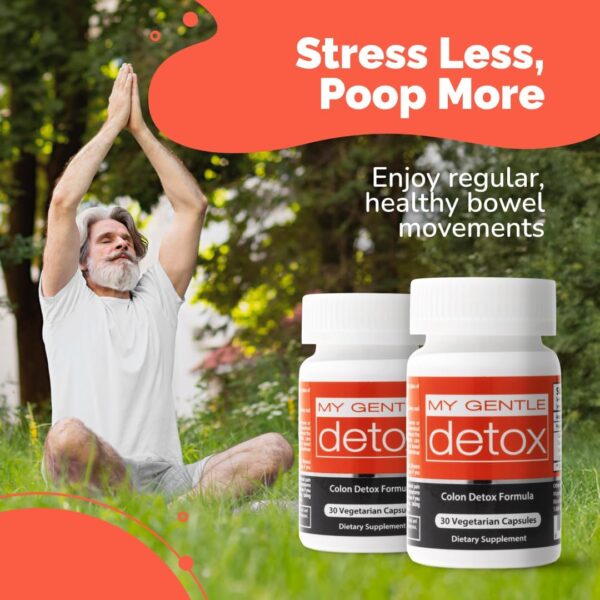 My Gentle Detox Poop Pills - Constipation Relief for Women & Men - All-Natural Colon Detox Cleanse Supplement for Regularity, Bloat & Gas Relief - Start Pooping in 1 Day (30 Ct)