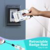Plifal ID Badge Holder with Lanyard and Retractable Badge Reel Clip, Rainbow Mental Health Matters Card Name Tag Lanyard Vertical ID Protector Bage Clips for Nurse Nursing Psychologist Doctor Student