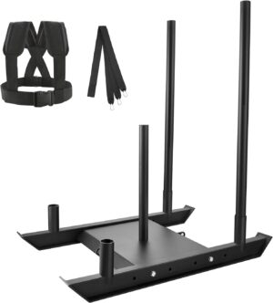 VEVOR Weight Training Pull Sled, Fitness Strength Speed Training Sled, Steel Power Sled Workout Equipment for Athletic Exercise and Speed Improvement