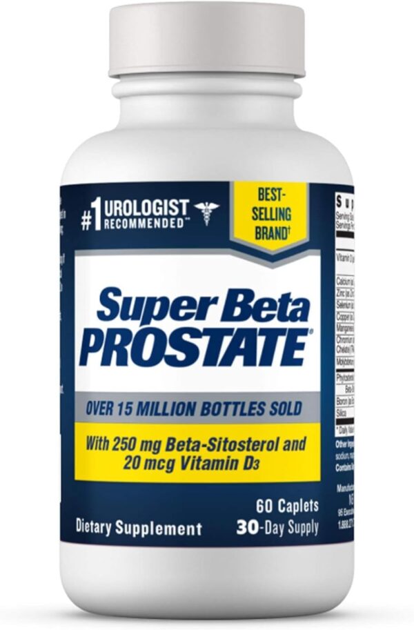 Support Supplement for Men's Health - Reduce Bathroom Trips, Promote Sleep, Better Bladder Emptying & Healthy Prostate, Beta Sitosterol (60ct, 1 Bottle)