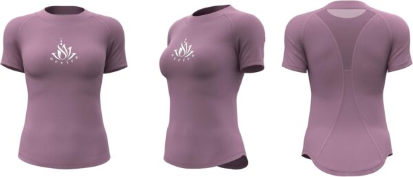 Women Activewear Gymwear Yoga Suit Athleisure Five Piece Set, T-Shirt, Jacket, Sports Bra, Leggings, Running Shorts