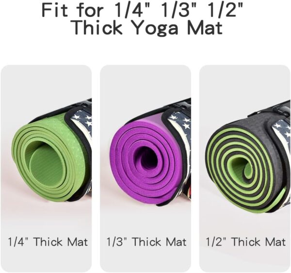 Yoga Mat Bag - Waterproof, Multi Pockets, Adjustable Strap, Fit for 1/4" 1/3" 1/2" Thick Yoga Mat, Storage for Most Yoga Accessories - Perfect Tote Carrier for Yoga, Gym, Travel