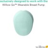 Willow Go Breast Pump Duckbill Valve Set, 2 Ct, Pump Valves for Spare Use or Replacement, Pair with Willow Go Wearable Breast Pump for Hands Free Pumping, BPA Free and Dishwasher Safe