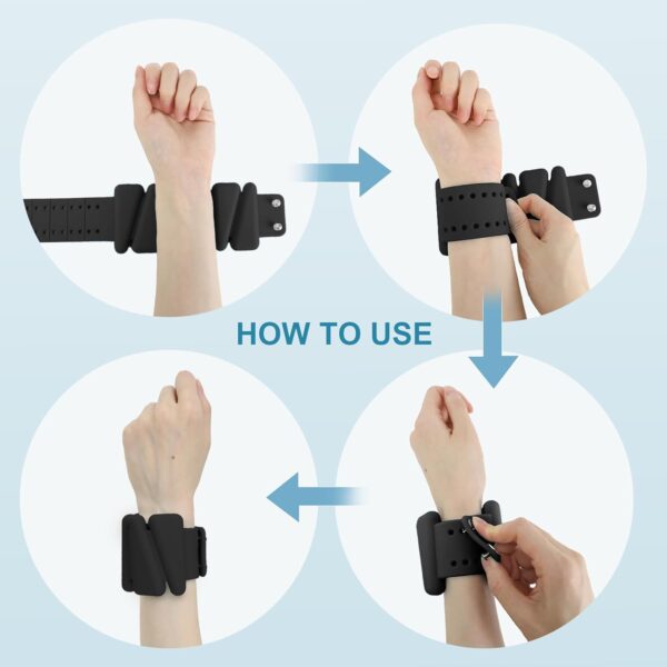 Prodigen Wrist & Ankle Weights for Women, Wearable Silicon Arm & Leg Weights, Size Adjustable Ankle Weights，Wearable Bracelet for Strength Training Walking Running Yoga Pilates Jogging for Men Set of 2