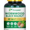 10 in 1 Wormwood Capsules, Black Walnut Hulls Cloves Black Pepper urmeric Curcumin Root Peppermint Leaf, DIigestive Health, Body Detox, 90 Capsules