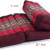 GABUR Foldable Meditation Cushion, 100% Kapok, Red Elephants, 25.5"x19.5"