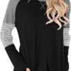 Angerella Women's Casual Loose Fit Pocket Shirts Printed Tops