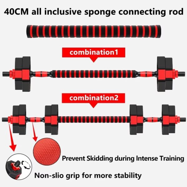 Adjustable Weights Dumbbells Set, 20/30/40/60/80lbs Non-Rolling Adjustable Dumbbell Set, Free Weights Dumbbells Set Hexagon, Weights Set for Home Gym
