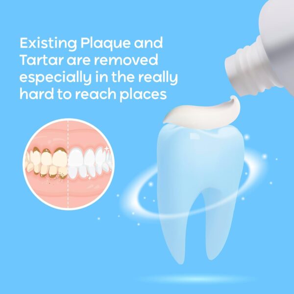 Tartar Control Toothpaste for Tartar Removal: Plaque Remover - Plaque Remover for Teeth - Tartar Remover for Teeth - Hard Plaque Remover - Plaque Toothpaste - Removes Plaque, Prevents & Reduces Tartar