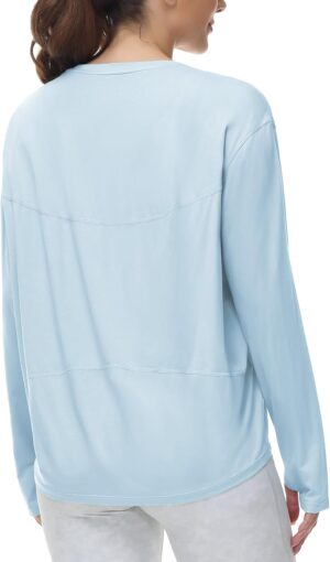 THE GYM PEOPLE Women's Long Sleeve Workout Shirts Back Loose Fit Running Tee Tops with Thumb Hole