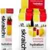 Skratch Labs Hydration Packets Hydration Drink Mix, Strawberry Lemonade (20ct) - Electrolyte Powder Developed for Athletes and Sports Performance, Gluten Free, Vegan, Kosher
