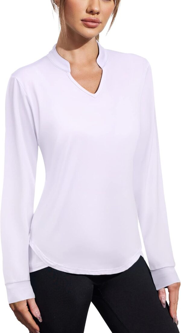 COOrun Workout Shirts for Women Long Sleeve Yoga Tops Casual Hiking Tee Shirt Athletic Breathable Top Quick Dry