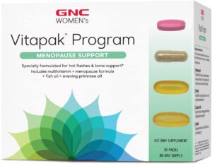 GNC Women's Menopause Support Vitapak | Targeted for Hot Flashes & Bone Health | Hormone Balance Supplements | 30 Count