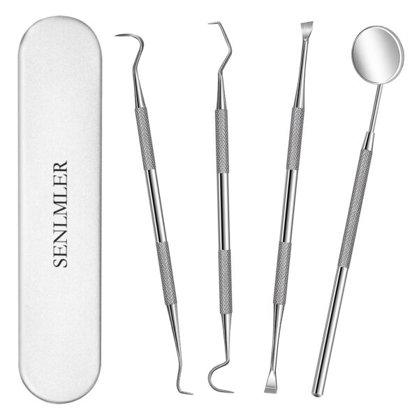 61oROUi556L._SL1500_.jpg Dental Tools, Professional Plaque Remover Teeth Cleaning Tool Kit, Stainless Steel Dental Pick Tartar Scraper Tooth Cleaner, Oral Care Hygiene Set for Dentist Personal Pets with Storage Box