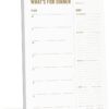 Two Tumbleweeds Meal Planning Notepad - What's for Dinner Weekly Meal Planner and Grocery List Magnet Pad with Tear-Off Shopping List - Family Dinner Menu for Fridge & Meal Prep - 6x9” - 50 Sheets