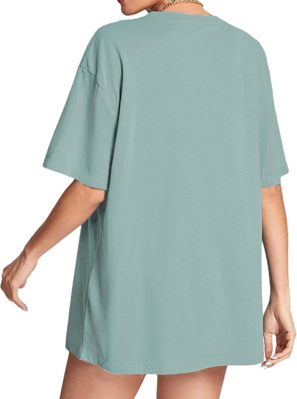 CSDAJIO Women's Graphic Oversized Tshirt Vintage Half Sleeve Round Neck Baggy Tee Summer Casual Tunic Shirt