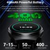 Smart Watch with Wireless Earbuds, Bluetooth Call Watches for Men 1.53" Steel Material Ultra-Thin Body 9D Sound Effects,Fitness Tracker Sports Watch, Compatible iPhone Android (96 Silver)