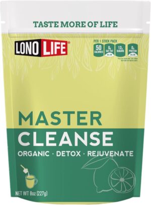 Cleanse Co- Master Cleanse Lemonade - Detox Lemonade Diet Powder - Organic, Gluten-Free - 8 oz Bulk Package- 15 Servings