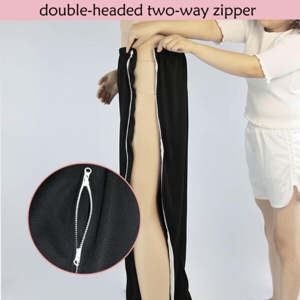 DEEYOTA Bedridden Patient Gown,Full-Open Zipper Patient Gown,Post-Operative Nursing Pants,Hospitalization/Home Care Gown