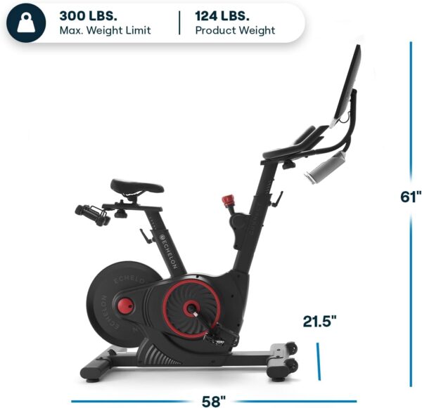 Echelon Smart Connect Fitness Bike + 30-Day Free Membership, Cushioned Seat, Bluetooth, Solid Design, Cycling, Instructors, Classes, 32 Levels