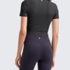 G4Free Workout Shirts Women Slim Fit Athletic Gym Work Out Tops Crop Short Sleeve Basic Yoga Tshirts Casual Summer