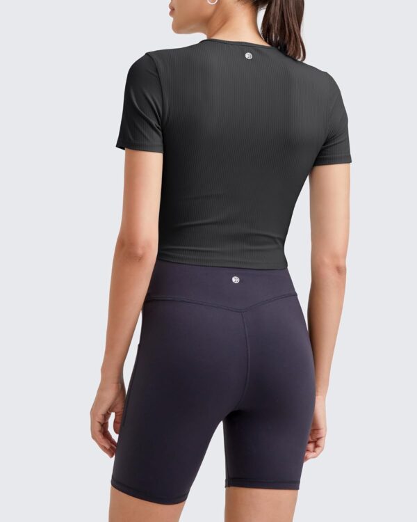 G4Free Workout Shirts Women Slim Fit Athletic Gym Work Out Tops Crop Short Sleeve Basic Yoga Tshirts Casual Summer