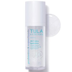 TULA Skin Care 24/7 Ultra Hydration - Triple Hydra Complex Day & Night Serum, Plumps Skin & Delivers Moisture While Reducing Fine Lines, 1 fl oz.