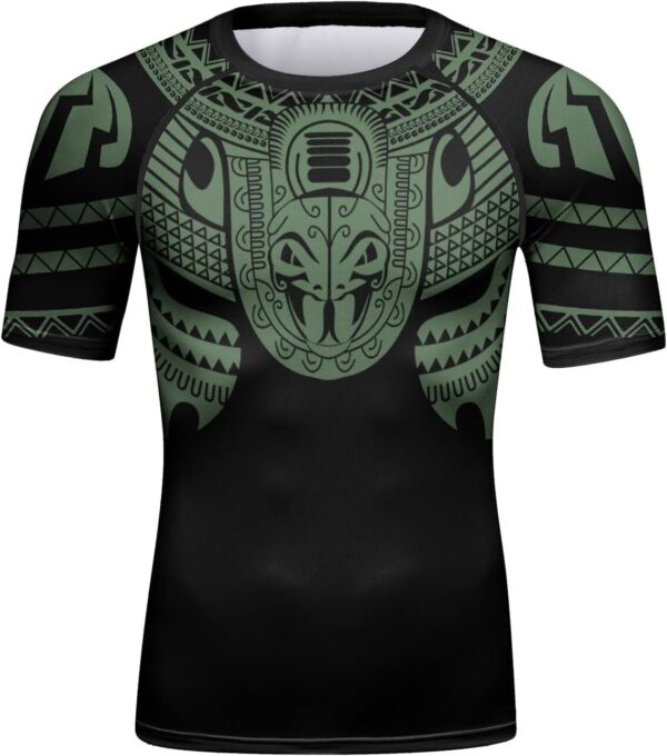 Red Plume Mens 3D Digital Printing Short Sleeve T-Shirt Outdoor Running Yoga Fitness Tight Shirt for Men
