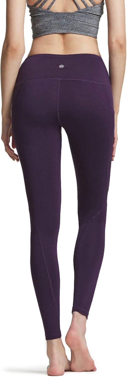 TSLA Women's Thermal Yoga Pants, High Waist Warm Fleece Lined Leggings, Winter Workout Running Tights with Pockets