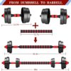 Adjustable-Dumbbells-Sets,Free Weights-Dumbbells Set of 2 Convertible To Barbell A Pair of Lightweight for Home Gym,Women and Men Equipment