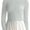 Womens Long Sleeve Workout Tops Slim-Fit Yoga Top Quick Dry Running Athletic Shirt High Stretch