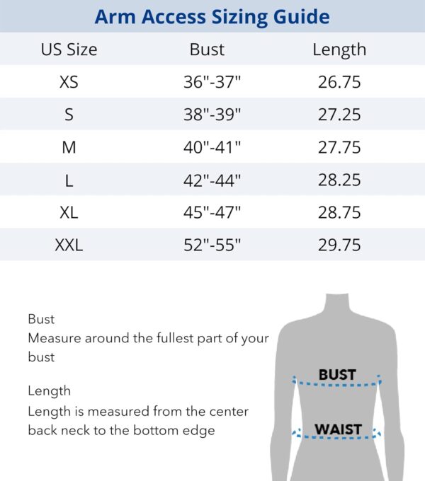 Care+Wear Arm Access Dialysis Shirts for Women – PICC Line Access Shirt with Two-Way Zipper for Easy Access