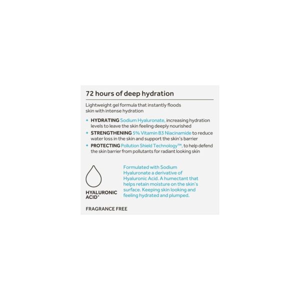 No7 HydraLuminous+ Hydrating Day Gel Moisturizer - Hyaluronic Acid and Vitamin B3 Niacinamide Face Moisturizer to Hydrate, Protect & Refresh Skin - Supports Skin Barrier Repair (1.69 Fl Oz)