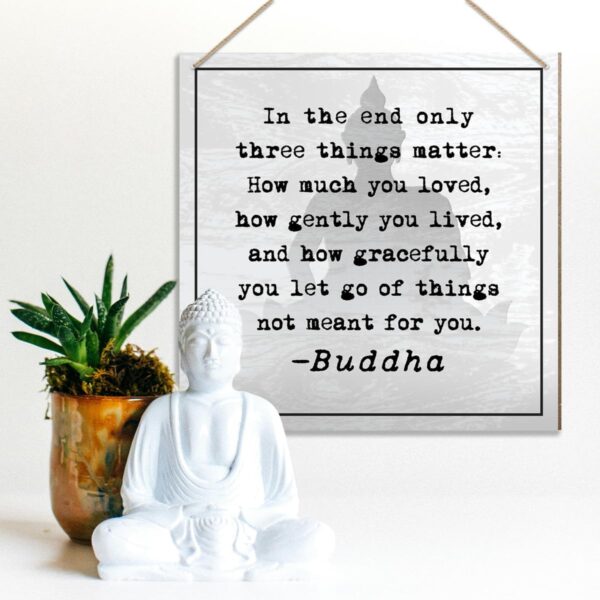 Yoga Decor Sign, Inspirational Buddha Meditation Decor for Home Zen Room, Studio Yoga Decoration for Bedroom Office, Spiritual Gifts for Women Meditation Lover Yoga Lover Yoga Instructor Teacher