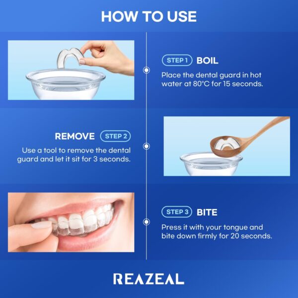 Mouth Guard for Grinding Teeth at Night: Moldable Dental Guard for Sleeping - Nighttime Protection for Teeth 4 Pack