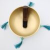 Tibetan Singing Bowl Set, Golden Master Bell Metal Grade, 6 Inches Pure Tone, Very Easy to Sing for Meditation Sound Chakra Yoga Healing, The Be Quiet Bowl by Circle Up (Mallet & Cushion Included)