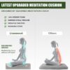 Meditation Cushion - Floor Pillow For Women,Large Comfortable Meditation Pillow, Foam Floor Cushion Seating For Adults - Premium Yoga Pillows For Adults Meditation Gifts For Women,Men,Gray