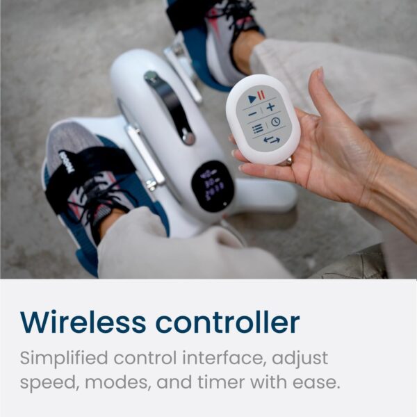 PhysioPedal® Arm & Leg Pedal Exerciser, Dual Mode, 8 Motorized Speeds, 5 Adjustable Resistance Levels, LCD Display, Magnetic Remote, to Enhance Mobility, Recovery, Joint Health