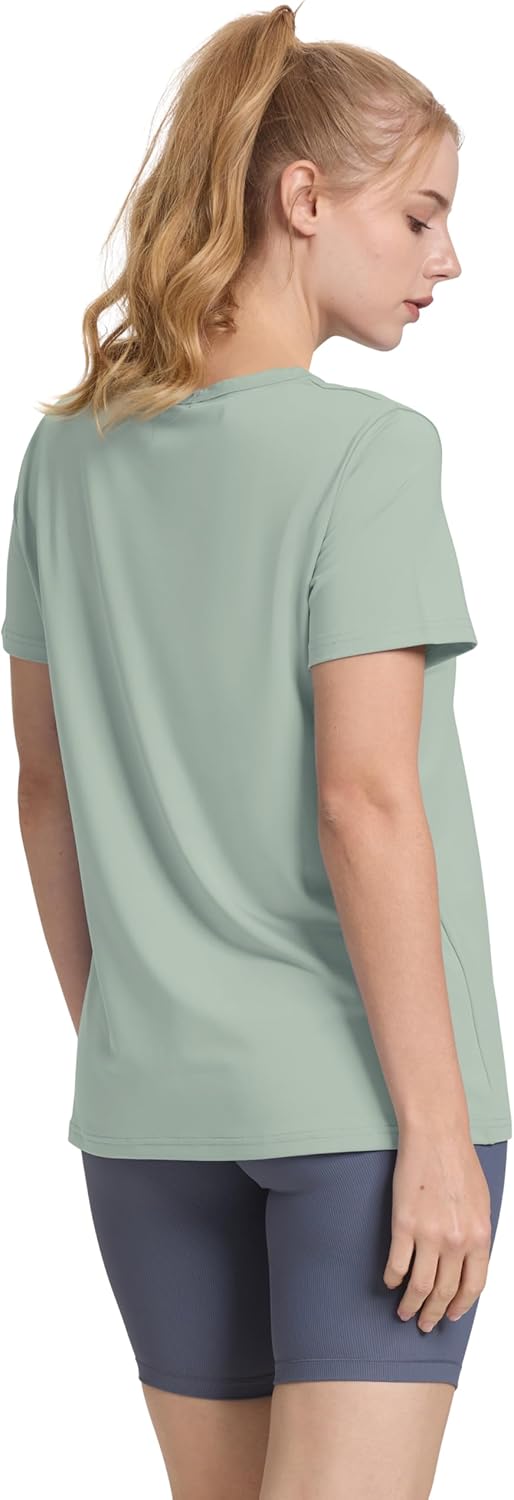 OFEEFAN Workout Tops for Women UPF 50+ Breathable Quick Dry Loose Fit T Shirt Outdoor Yoga Running Hiking Gym Tee Top