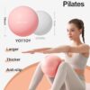 YOTTOY Pilates Ball, 10-inch Exercise Ball with Anti-Burst Technology for Stability, Stability Ball for Yoga, Pilates, Physical Therapy, Home Gym and Office Fitness Equipment