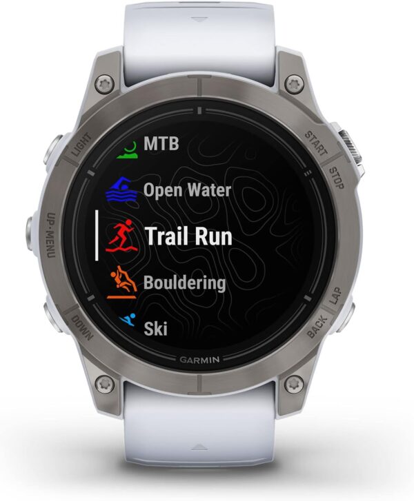 Garmin epix Pro (Gen 2) Sapphire Edition, 47mm, High Performance Smartwatch, Advanced Training Technology, Built-in Flashlight, Whitestone