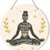Muktoujaumai Meditation Room Wall Decor, Yoga Room Wall Decor Zen Den Room Hanging Signs Motivational Decorations for Spiritual Room, Home, Office, Yoga Lover Gift Girl Power Decor