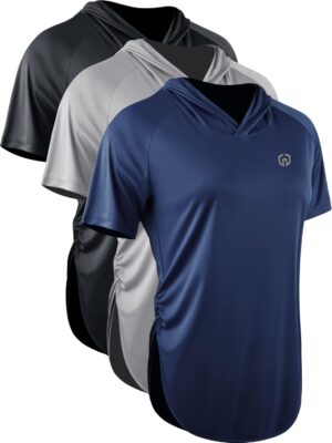 NELEUS Women's Sun Protection Running Shirts Workout Athletic Shirts with Hoods