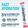 DripDrop Hydration - Zero Sugar Watermelon - Electrolyte Drink Mix Single Serve Powder Packets | Non-GMO, Gluten Free, Vegan | 32 Sticks